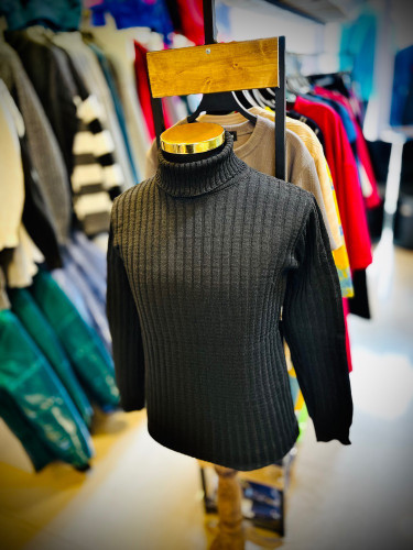 بافت یقه اسکی اندامی _ مشکی