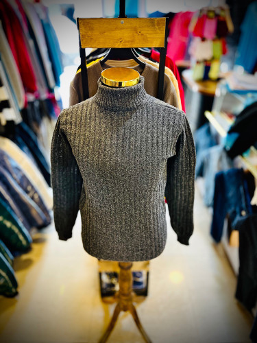 بافت یقه اسکی اندامی _ طوسی