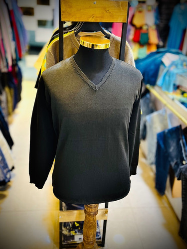 بافت یقه هفت ساده _ مشکی