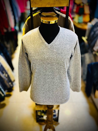 بافت یقه هفت ساده _ طوسی روشن