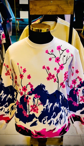 دورس تمام پنبه سه نخ داخل کرکی مدل شکوفه ژاپنی _ سفید