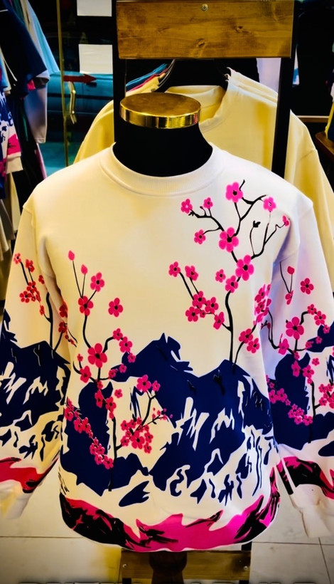 دورس تمام پنبه سه نخ داخل کرکی مدل شکوفه ژاپنی _ سفید