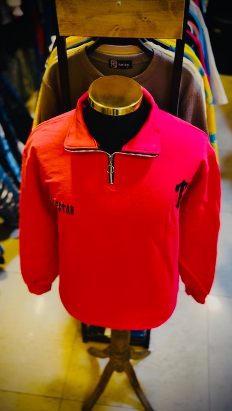 دورس تمام پنبه سه نخ داخل کرکی نیم زیپ مدل ترپ استار _ صورتی