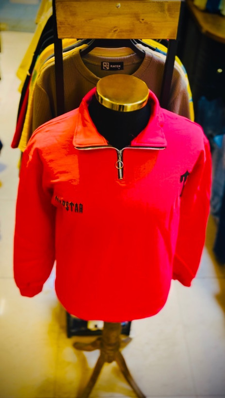 دورس تمام پنبه سه نخ داخل کرکی نیم زیپ مدل ترپ استار _ صورتی