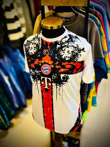 تیشرت آستین کوتاه پارچه تنفسی مدل کیت باشگاهی _ بایرن مونیخ