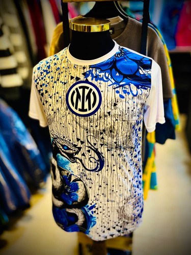 تیشرت آستین کوتاه پارچه تنفسی مدل کیت باشگاهی _اینتر میلان