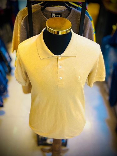 تیشرت یقه دار آستین کوتاه مدل جودون _ کرم