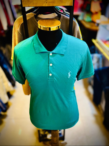 تیشرت یقه دار آستین کوتاه مدل جودون _ سبز