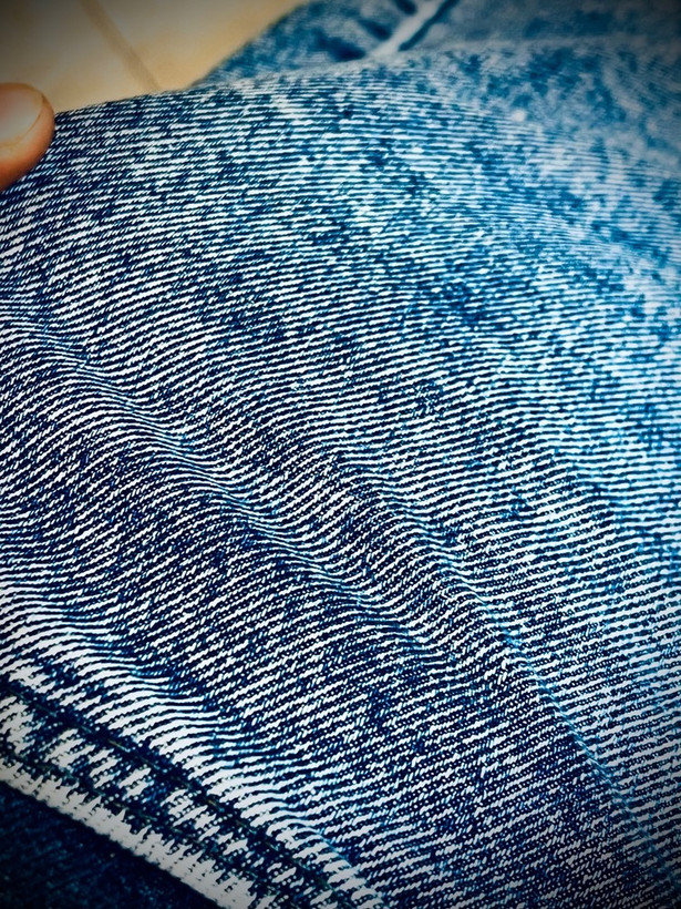 شلوار جین بگ استایل مدل سنگ شست _ آبی نرمال