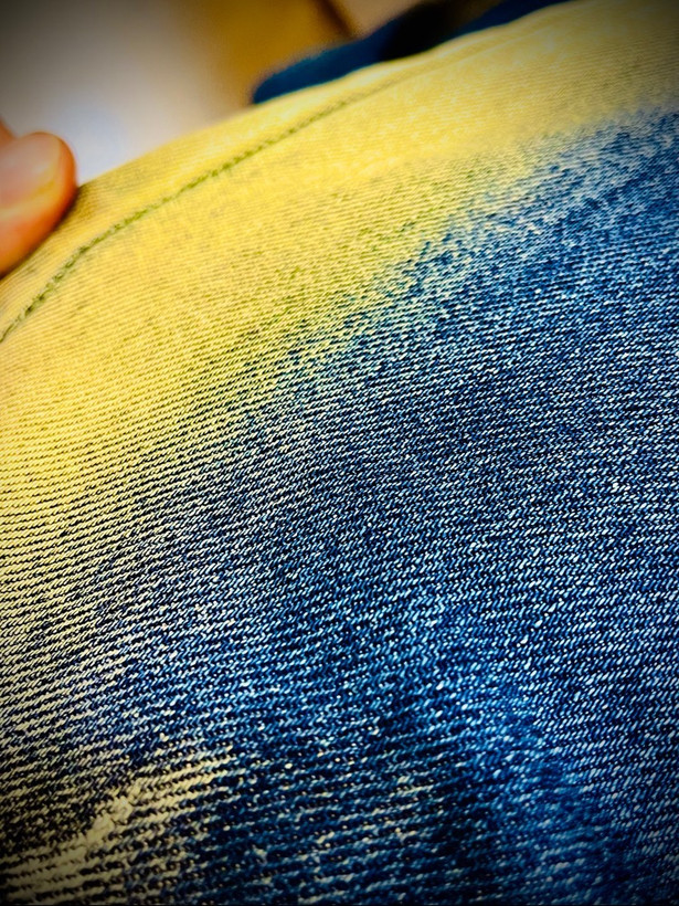 شلوار جین بگ استایل مدل بغل رادو _ آبی نرمال