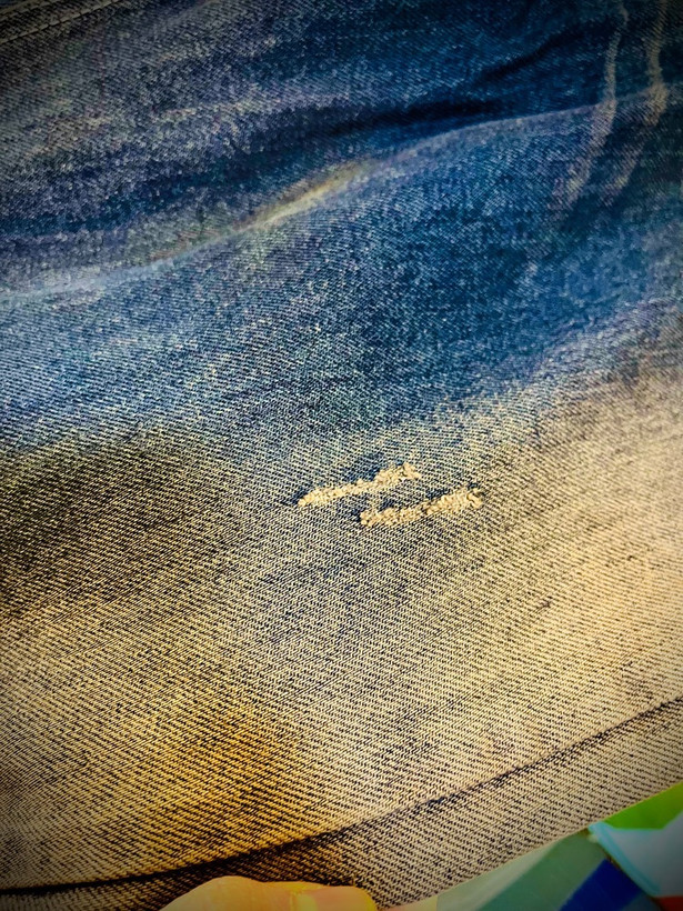 شلوار جین بگ استایل مدل بغل رادو _ آبی تیره