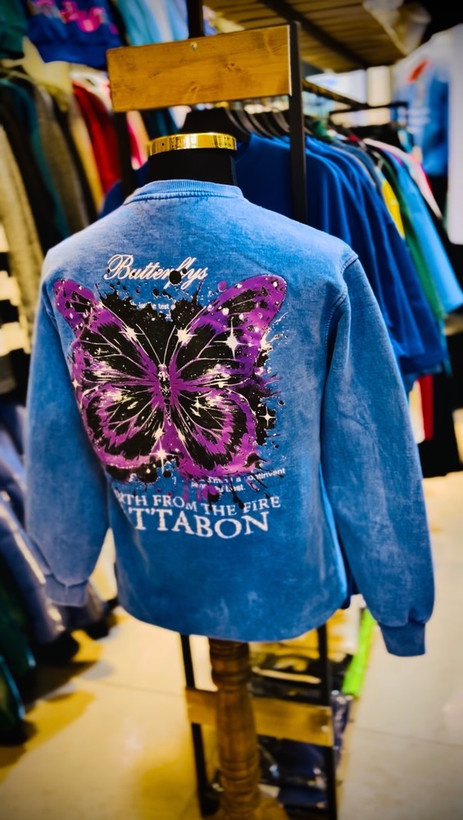 دورس تمام پنبه سه نخ داخل کرکی مدل سنگشور پروانه _ آبی