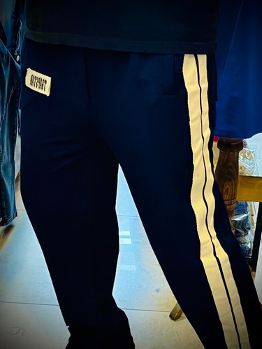 شلوار اسلش پنبه گرم بالا مدل بگ استایل _ سرمه ای بغل کنفی