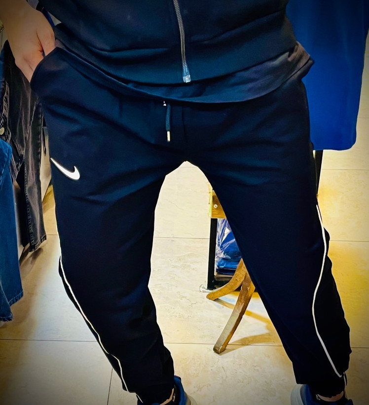 شلوار اسلش پنبه مدل جاگر _ مشکی بغل مغزی سفید