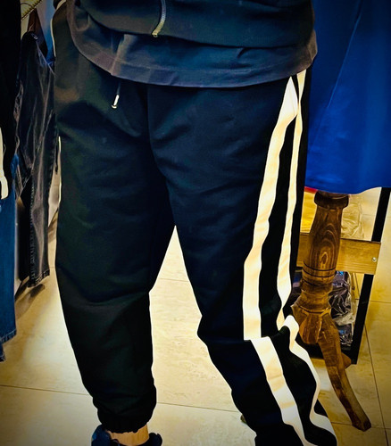 شلوار اسلش پنبه مدل جاگر _ مشکی بغل کنفی