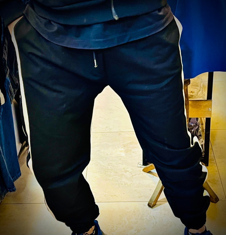 شلوار اسلش پنبه مدل جاگر _ مشکی بغل کنفی