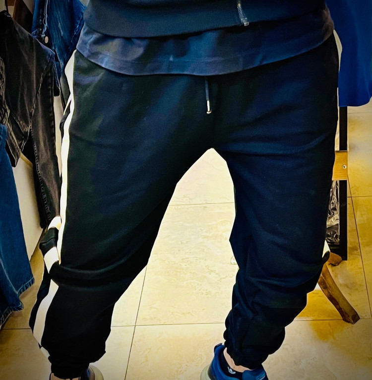 شلوار اسلش پنبه مدل جاگر _ مشکی بغل کنفی