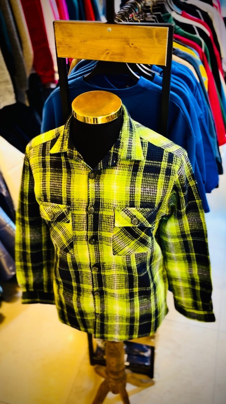 پیراهن پشمی تمام پنبه گرم بالا مدل چهارخونه _ سبز مشکی