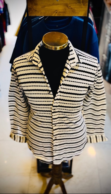 پیراهن بوکله تمام پنبه گرم بالا _ سفید