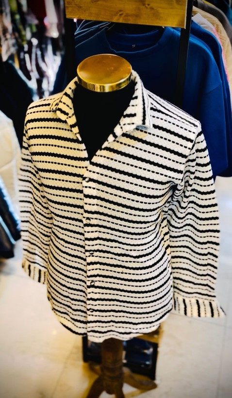 پیراهن بوکله تمام پنبه گرم بالا _ سفید