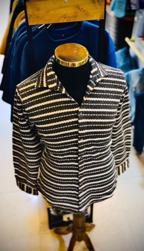 پیراهن بوکله تمام پنبه گرم بالا _ طوسی