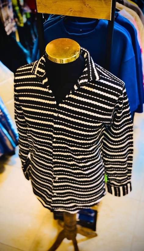 پیراهن بوکله تمام پنبه گرم بالا _ مشکی