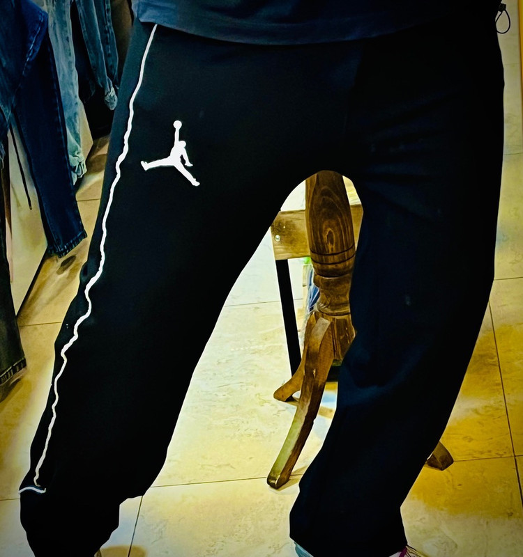 شلوار اسلش پنبه مدل بگ استایل _ مشکی بغل مغزی سفید