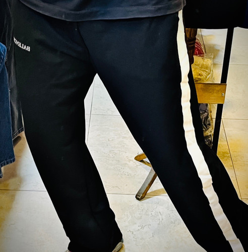 شلوار اسلش پنبه مدل بگ استایل _ مشکی بغل کنفی