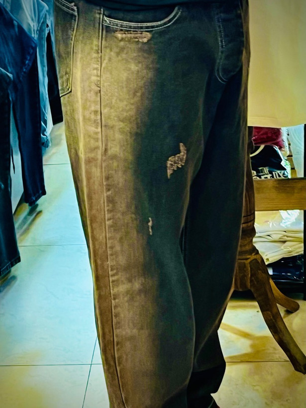 شلوار جین بگ استریت مدل بغل رادو _ مسی تیره