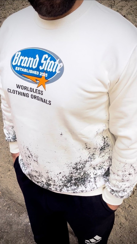 دورس تمام پنبه سه نخ داخل کرکی مدل برند استیت _ سفید