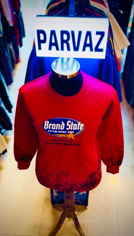 دورس تمام پنبه سه نخ داخل کرکی مدل برند استیت _ قرمز