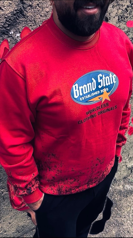 دورس تمام پنبه سه نخ داخل کرکی مدل برند استیت _ قرمز