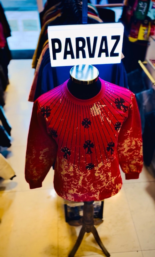 دورس تمام پنبه سه نخ داخل کرکی مدل صلیب _ قرمز