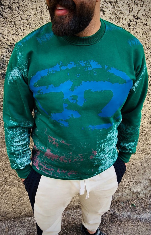 دورس تمام پنبه سه نخ داخل کرکی مردانه مدل دیزل _ سبز