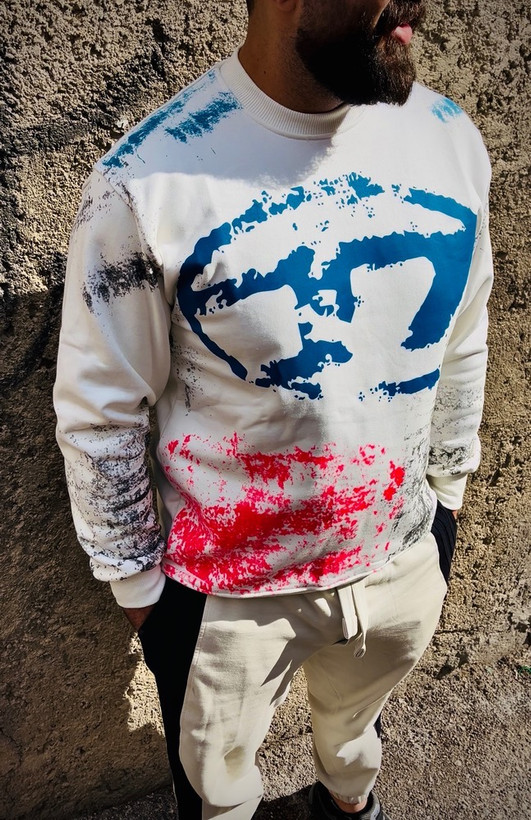 دورس تمام پنبه سه نخ داخل کرکی مردانه مدل دیزل _ سفید