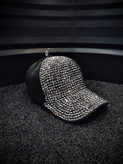 کلاه بیسبالی نگین دار وارداتی _ نقره ای
