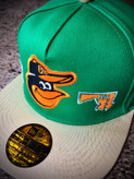 کلاه کپ بک فیت مستر کوالیتی وارداتی FIFTY 59 مدل Baltimore Orioles _ سبز نقاب طوسی
