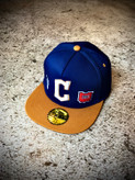 کلاه کپ بک فیت مستر کوالیتی وارداتی FIFTY 59 مدل Chicago Cubs _ سرمه ای نقاب قهوه ای