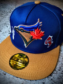 کلاه کپ بک فیت مستر کوالیتی وارداتی FIFTY 59 مدل Toronto Blue Jays _ سرمه ای نقاب قهوه ای