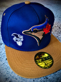 کلاه کپ بک فیت مستر کوالیتی وارداتی FIFTY 59 مدل Toronto Blue Jays _ سرمه ای نقاب قهوه ای