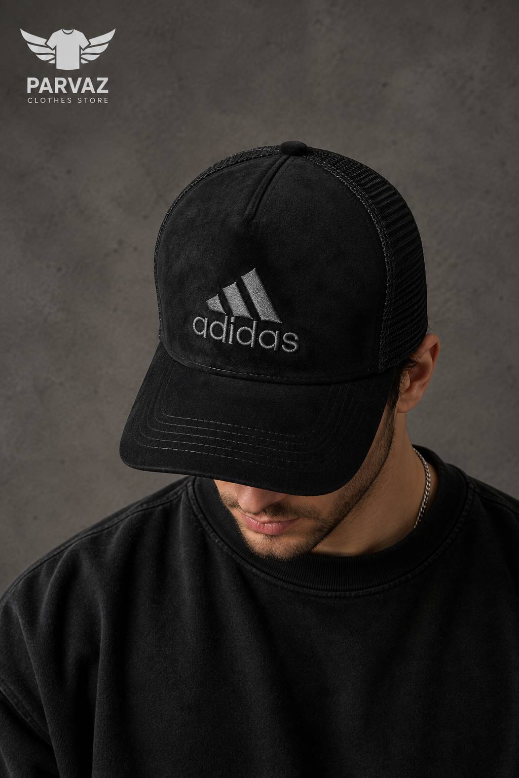 کلاه بیسبالی مخمل وارداتی مدل ADIDAS _ مشکی