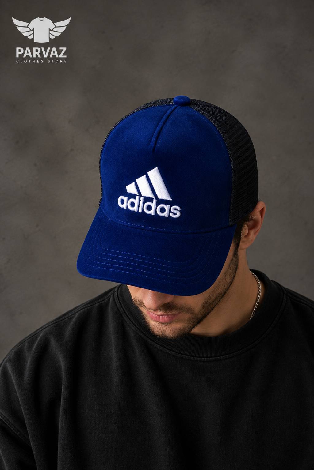 کلاه بیسبالی مخمل وارداتی مدل ADIDAS _ سرمه ای