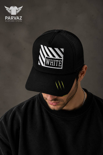 کلاه بیسبالی وارداتی مدل آیسانی WHITE _ تمام مشکی